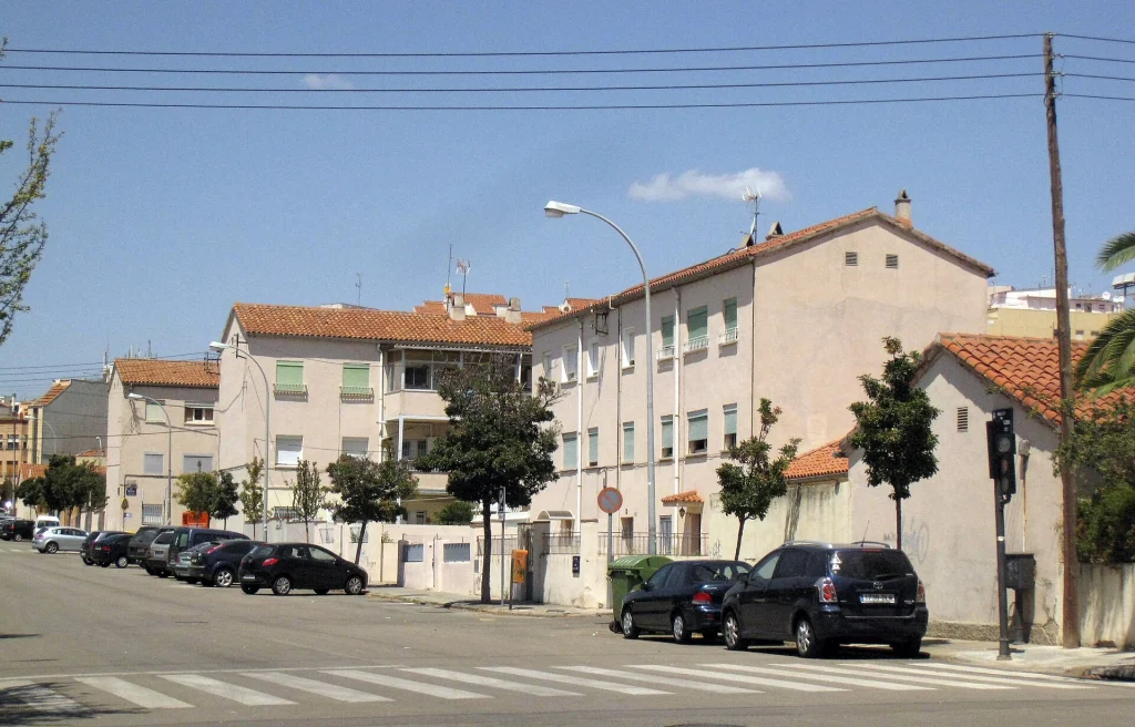 Calle del Bisbe Castelltort, en el barrio Ègara de Terrassa. No es una imagen del asentamiento romano.
